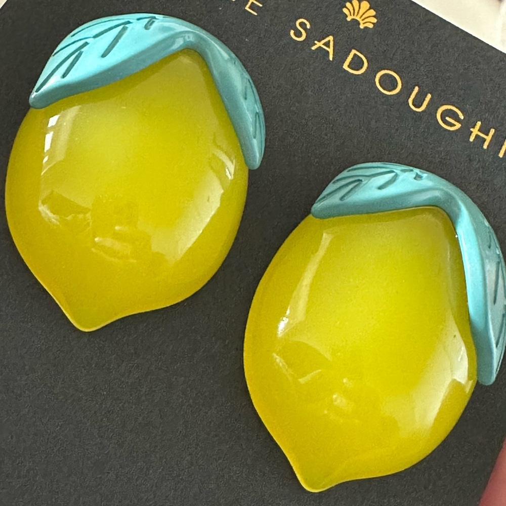 LELE sadoughi lemon 🍋 stud earrings
